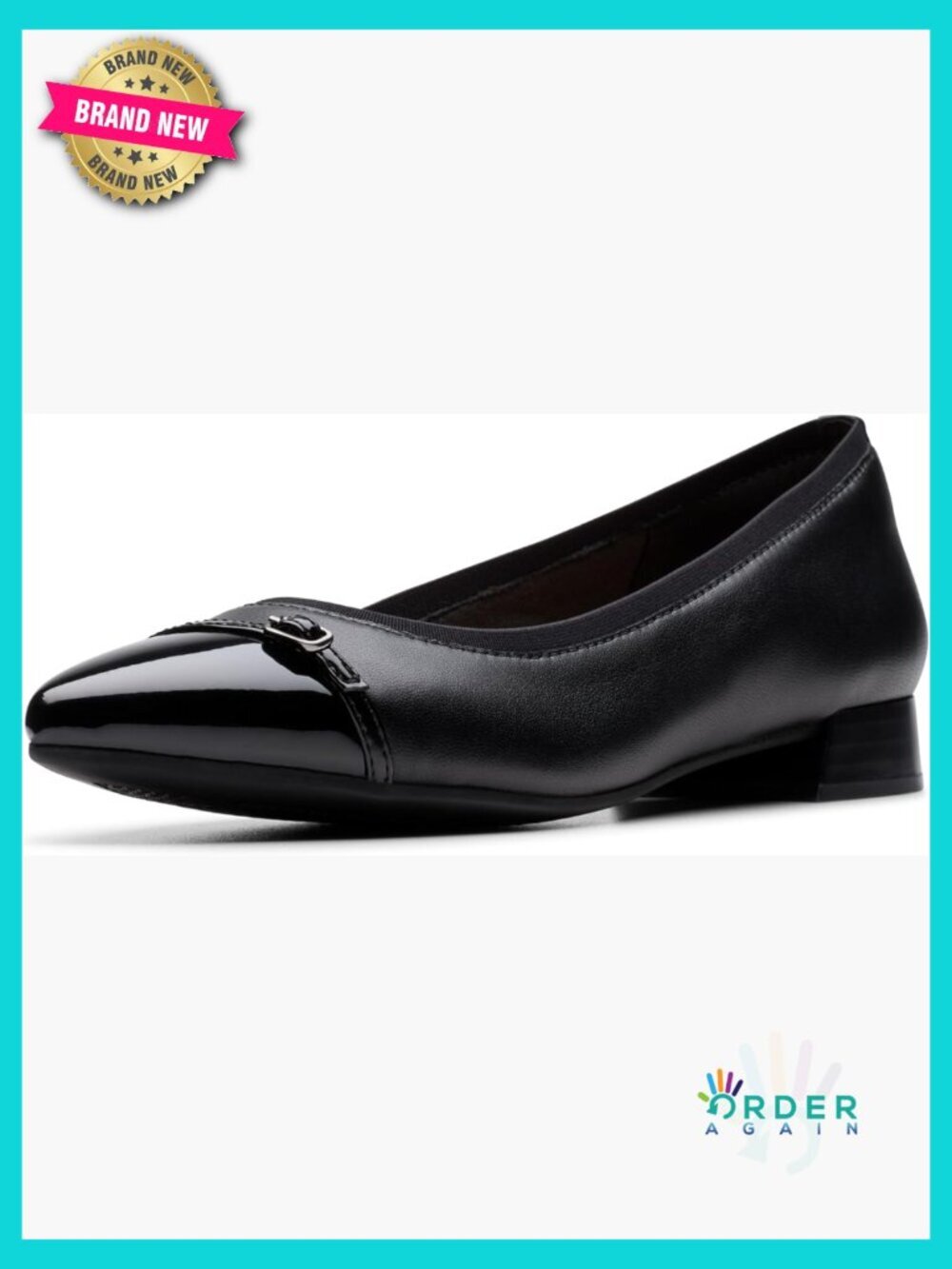 Dressy Ballet Flat Pointed Toe with Buckle Trim Comfort Foam Footbed